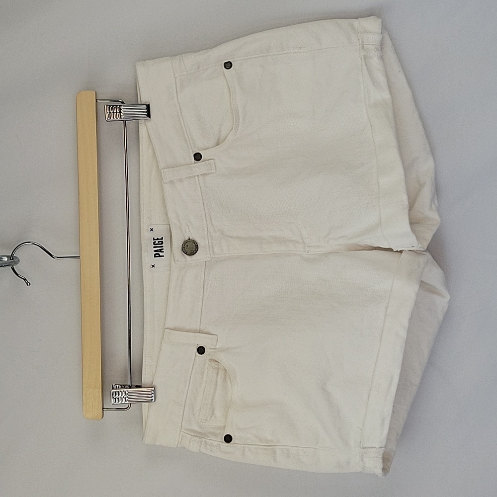 PAIGE Jimmy Jimmy Jean Shorts Optic White Size 28